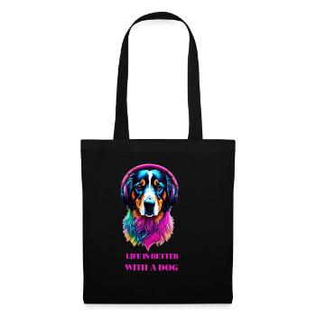 Life is Better with a Dog - Tote Bag - black - Front