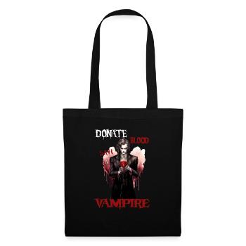 Halloween Design- donate blood save a vampire - Stoffbeutel - Schwarz - Vorne