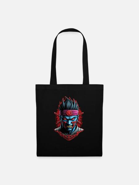 Samurai-Krieger - Japan - Dämon - Stoffbeutel - Schwarz