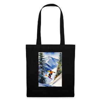 Snowboarder I - Stoffbeutel - Schwarz - Vorne