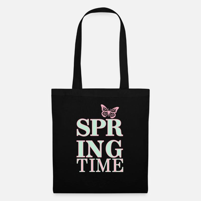 Spring Time - Der Frühling ist da! - Stoffbeutel - Schwarz