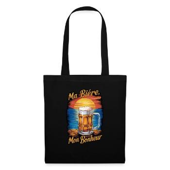 My beer, my happiness. Alcohol humour - Tote Bag - black - Front