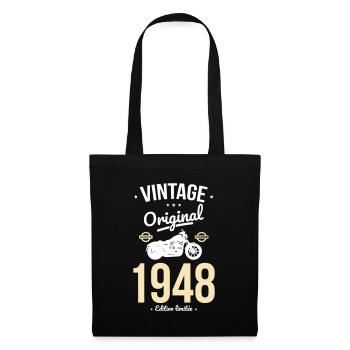Birthday 75 years - Vintage 1948 Original - Tote Bag - black - Front