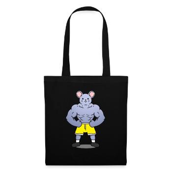 Muscular mouse - Tote Bag - black - Front