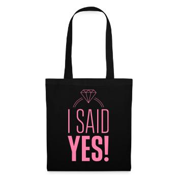 J’ai dit oui fiancés - Sac en tissu - noir - Devant