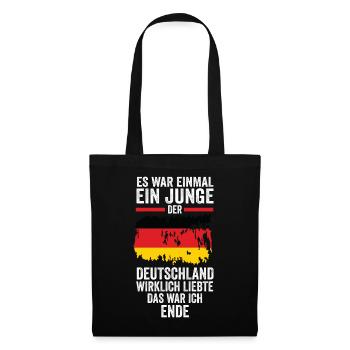 Deutschland Deutscher Deutsches - Stoffbeutel - Schwarz - Vorne