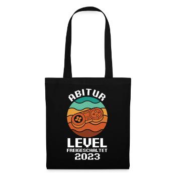 Abiturienten Abschluss Gamer Zocker 2023 Abitur - Stoffbeutel - Schwarz - Vorne
