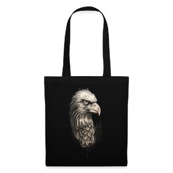 Adler - König der Lüfte - Stoffbeutel - Schwarz - Vorne
