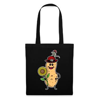 Cacahuètes Cacahuètes Cadeau d’anniversaire d’anniversaire - Sac en tissu - noir - Devant