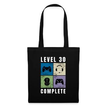 Niveau 30 Complete 30th Birthday Retro Gaming - Sac en tissu - noir - Devant