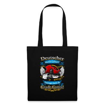 Stolzer Thüringer – Tradition in der Heimat - Stoffbeutel - Schwarz - Vorne