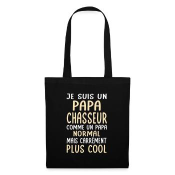 Papa chasseur comme papa normal plus cool - Sac en tissu - noir - Devant