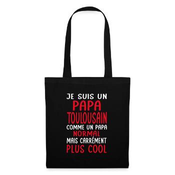 Papa Toulousain comme un papa normal plus cool - Sac en tissu - noir - Devant