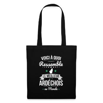Voici à quoi ressemble le meilleur Ardéchois - Sac en tissu - noir - Devant