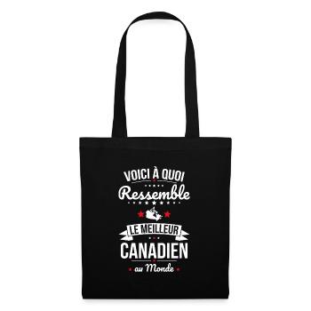 Voici à quoi ressemble le meilleur Canadien - Sac en tissu - noir - Devant