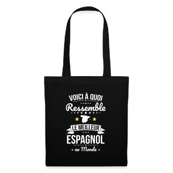 Voici à quoi ressemble le meilleur Espagnol - Sac en tissu - noir - Devant