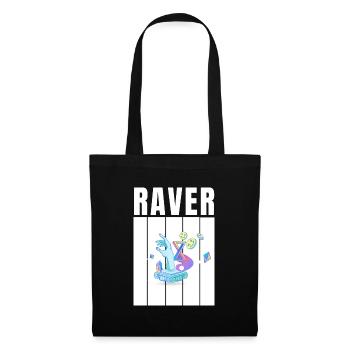raver - Stoffbeutel - Schwarz - Vorne
