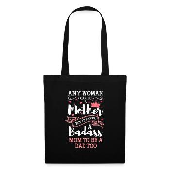 Parent, Père, Fête des pères, Progéniture - Sac en tissu - noir - Devant