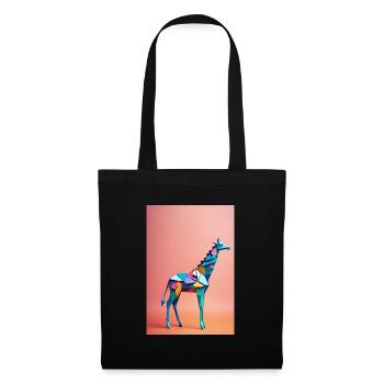 Origami Giraffe - Stoffbeutel - Schwarz - Vorne