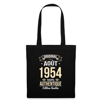 70-jähriges Jubiläum - Original - August 1954 - Stoffbeutel - Schwarz - Vorne