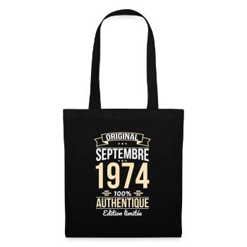 50. Jahrestag - Original - September 1974 - Stoffbeutel - Schwarz - Vorne