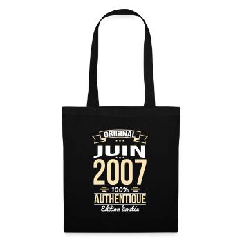 18th Birthday - Original - June 2007 - Tote Bag - black - Front