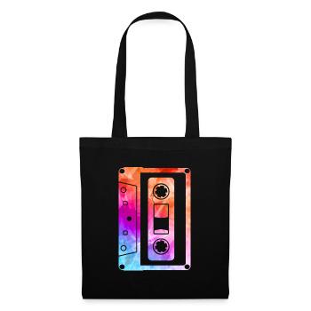 80s 90s Cassette Mixtape Retro Funny - Tote Bag - black - Front