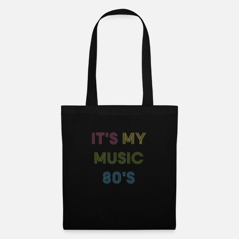 80 s Music - Stoffbeutel - Schwarz