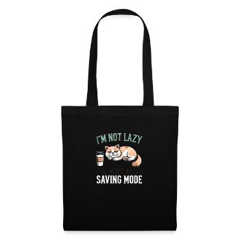 Chat 🐱🔋 économe en énergie - Sac en tissu - noir - Devant