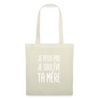 ta mère je la soulève cadeau beauf - Sac en tissu - nature - Devant