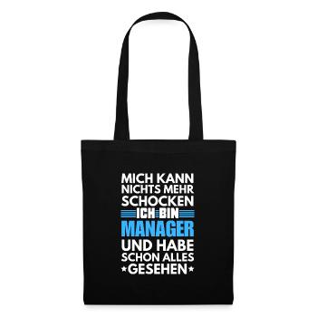 Nicht schockbarer Manager - Stoffbeutel - Schwarz - Vorne