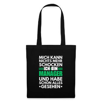 Nicht schockbarer Manager - Stoffbeutel - Schwarz - Vorne