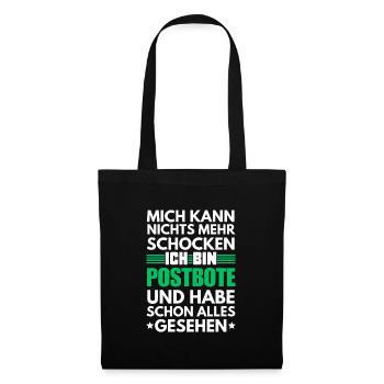 Nicht schockbarer Postbote - Stoffbeutel - Schwarz - Vorne