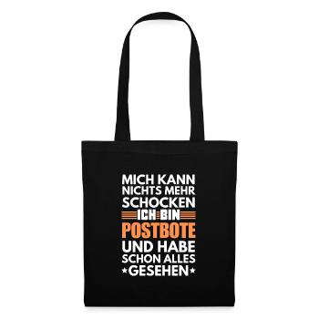Nicht schockbarer Postbote - Stoffbeutel - Schwarz - Vorne
