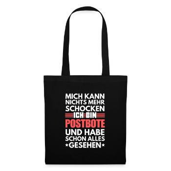 Nicht schockbarer Postbote - Stoffbeutel - Schwarz - Vorne