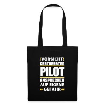 Ne parlez pas à un pilote stressé ! - Sac en tissu - noir - Devant