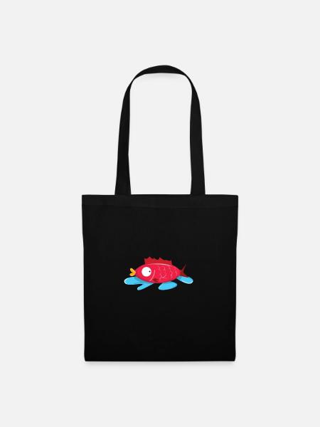 Vis zonder water - Stoffen tas - zwart