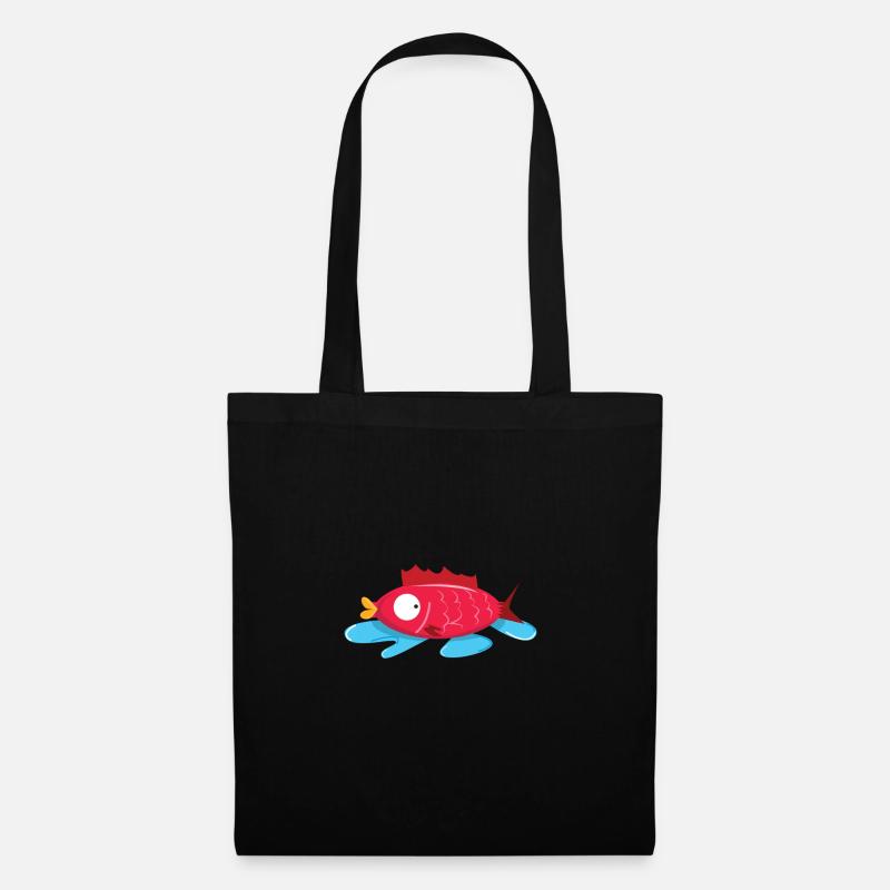 Poisson sans eau - Sac en tissu - noir