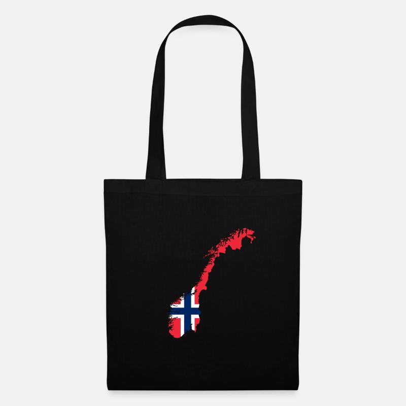Norwegen - Stoffbeutel - Schwarz