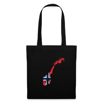 Norway Flag vintage - Sac en tissu - noir - Devant