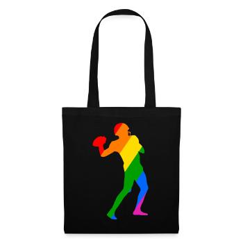 Rainbow Football Player - Tote Bag - black - Front
