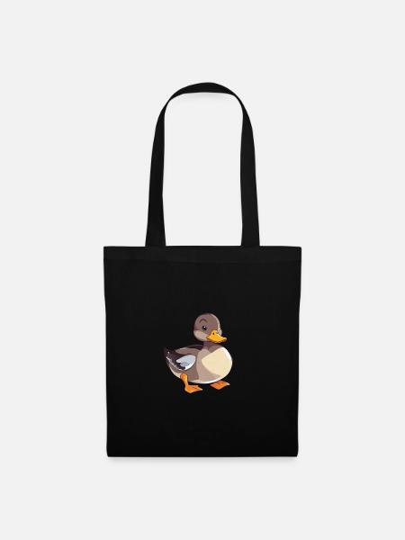 Süße Baby Ente - Stoffbeutel - Schwarz