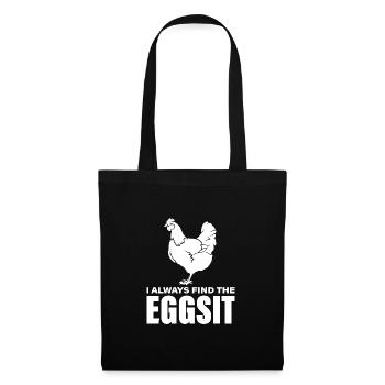 I always find the Eggsit chicken saying - Tote Bag - black - Front