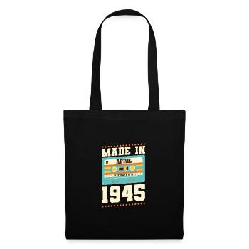 78th birthday April Born 1945 Gift idea - Tote Bag - black - Front