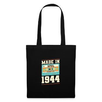 79th birthday April Born 1944 Gift idea - Tote Bag - black - Front