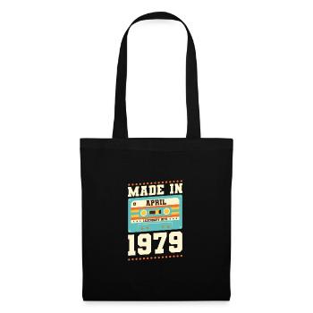 44th birthday April Born 1979 Gift idea - Tote Bag - black - Front
