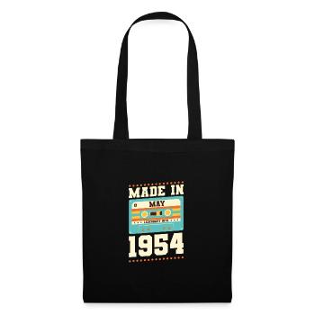 61e anniversaire Mai Né en 1962 Idée cadeau - Sac en tissu - noir - Devant