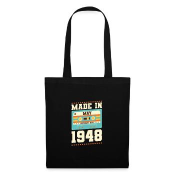 67e anniversaire Mai Né en 1956 Idée cadeau - Sac en tissu - noir - Devant