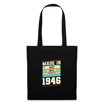 69. Geburtstag Mai Jahrgang 1954 Geschenkidee - Stoffbeutel - Schwarz - Vorne