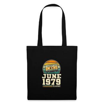 44th Birthday June Vintage 1979 Gift Idea - Tote Bag - black - Front